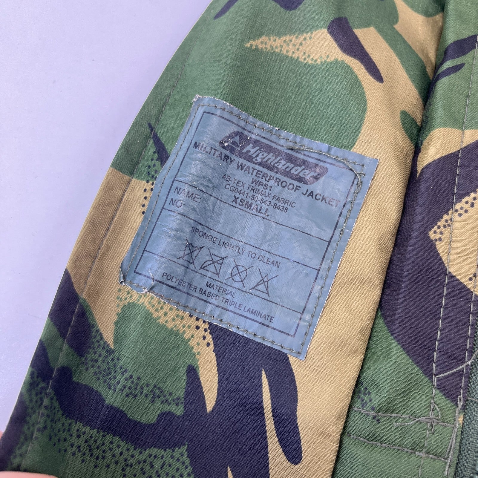 Highlander Military Waterproof Jacket Mens British Army DPM Green Camo Size XS