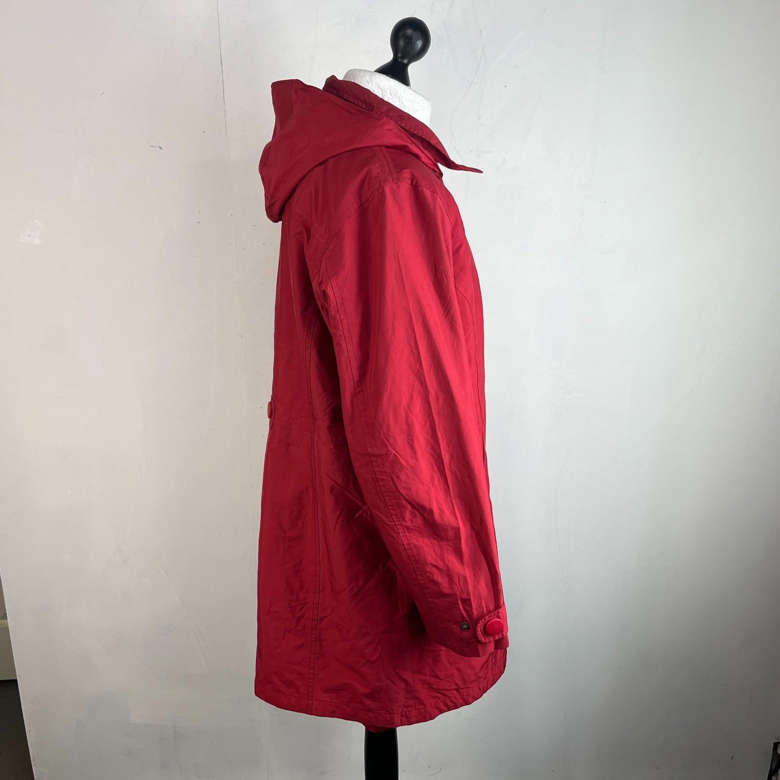 LL Bean Women's Waterproof Parka Vintage Field Country Coat in Red size XL
