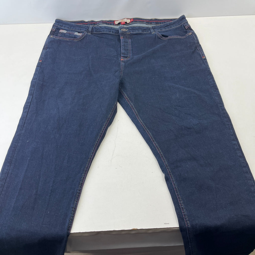 Joe Browns Dark Blue Denim Stretch Jeans Blue Cotton W48" L30"
