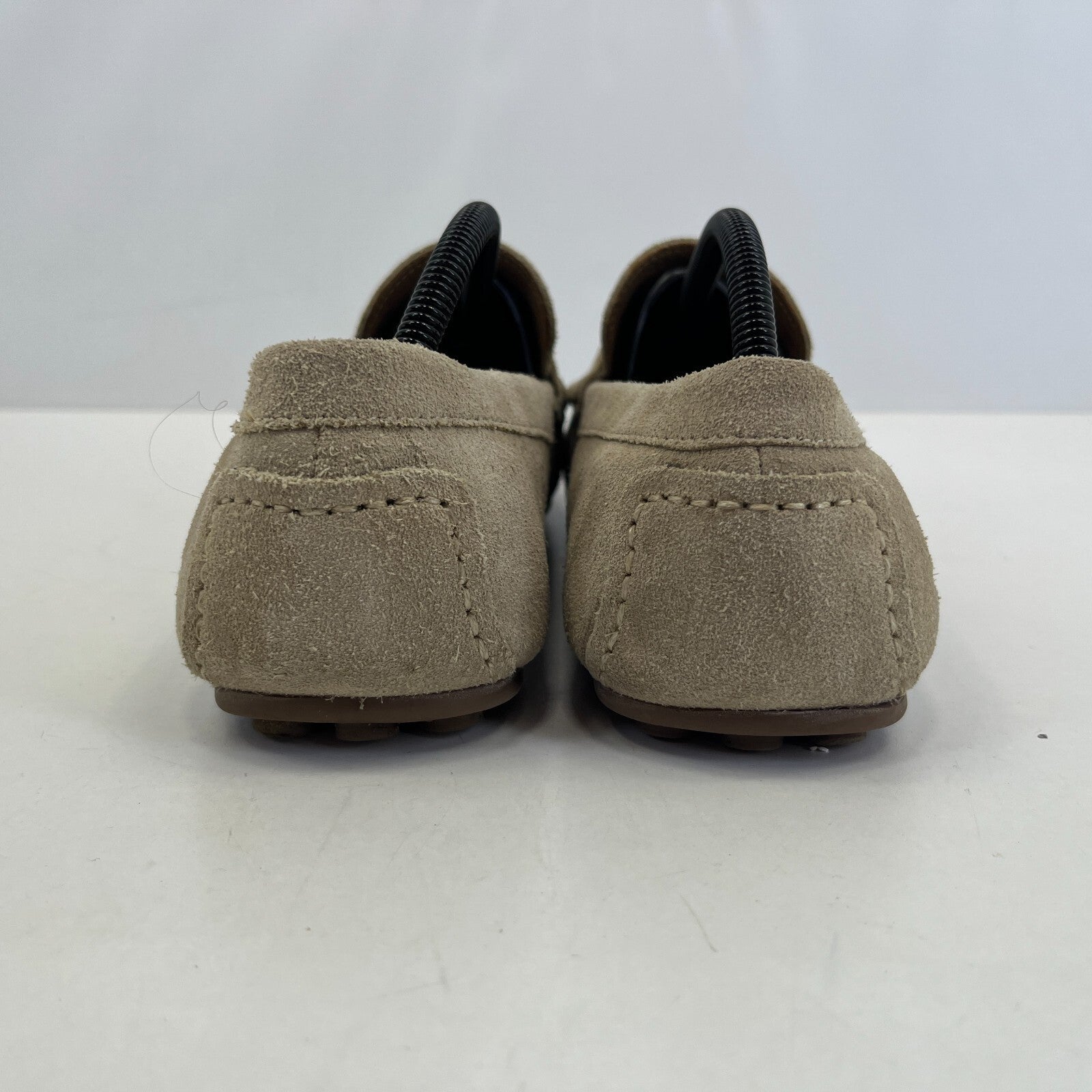 Chatham Parker Shoes Men’s Suede Leather Moccasin Loafers size 8 Beige