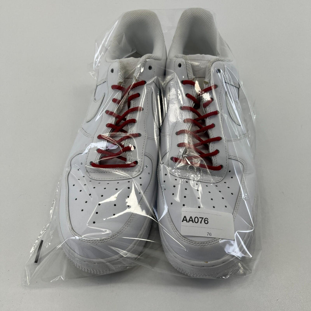 Nike Air Force 1  Trainers in White Leather UK size 11 / EU 46