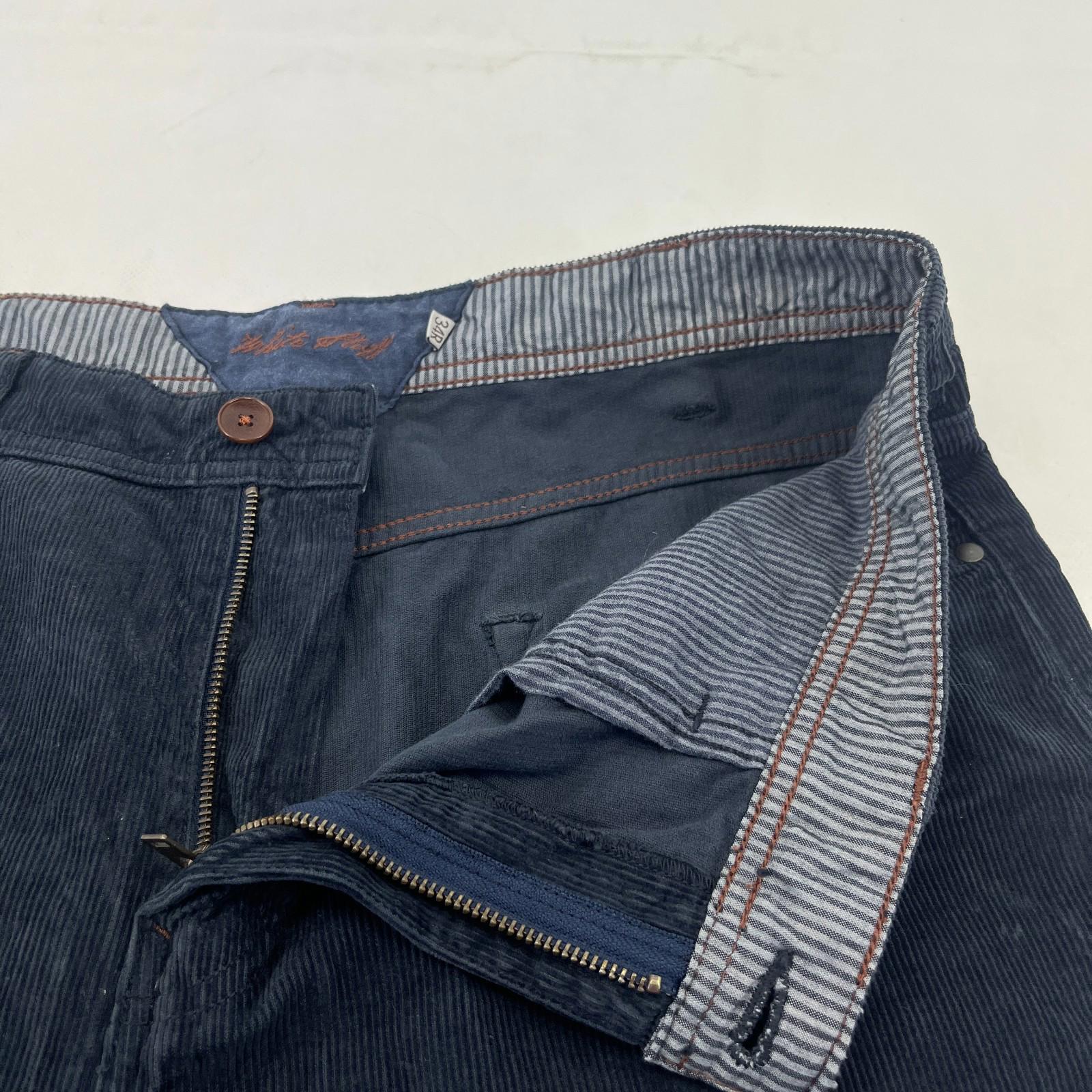 White Stuff Men's Corduroy Trousers/Jeans Straight Leg Dark Blue size 34R