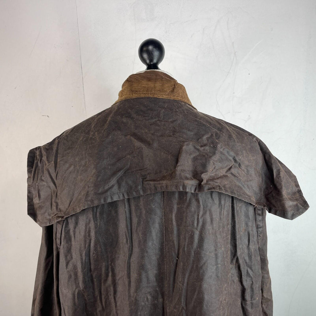 NKS Heavy Duty Brown Wax Waxed Stockman Riding Coat Jacket size XL