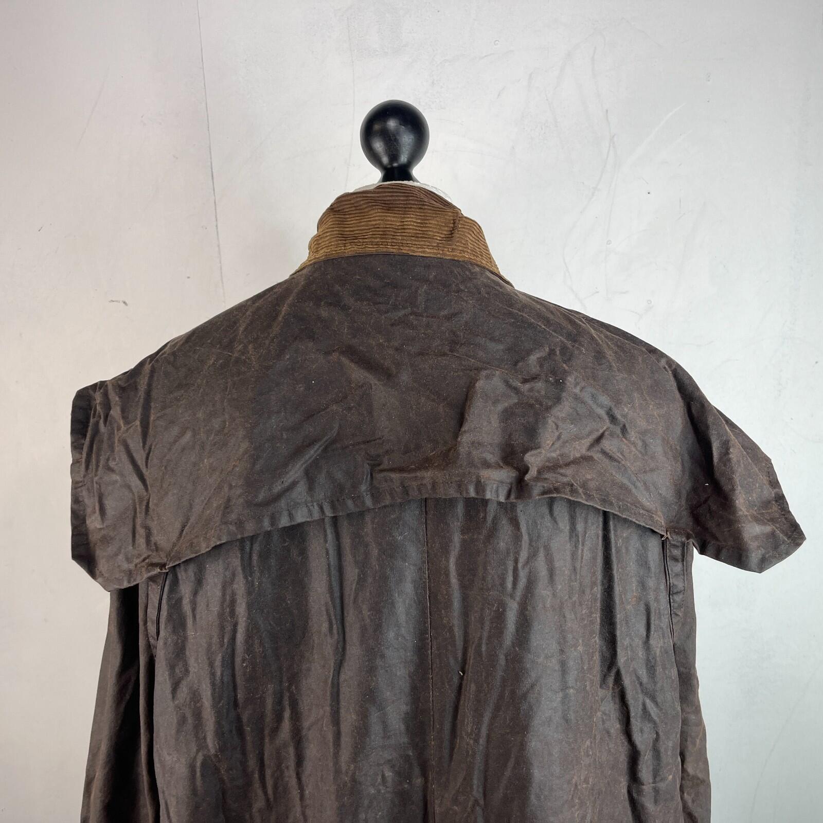 NKS Heavy Duty Brown Wax Waxed Stockman Riding Coat Jacket size XL