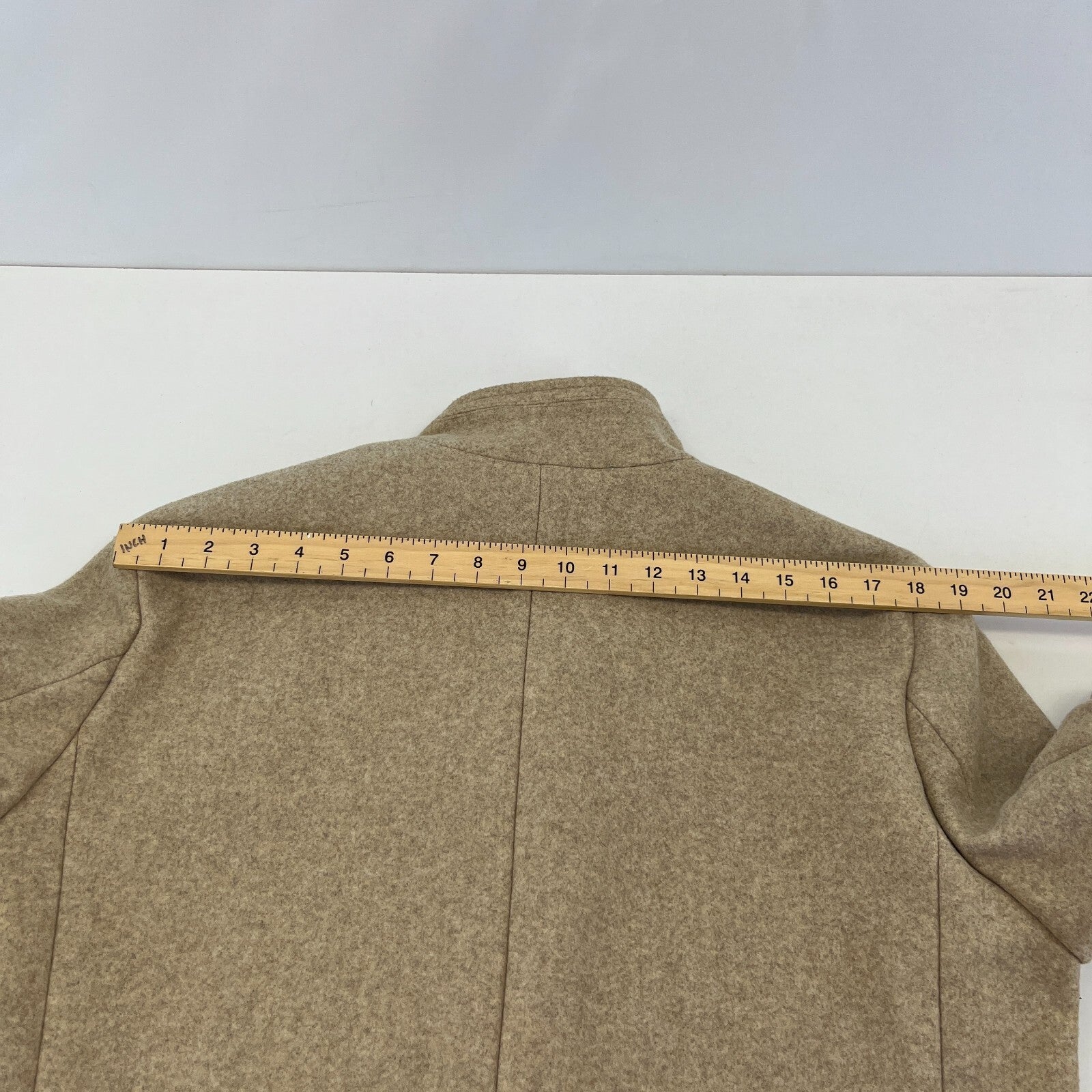Simon Carter London Coat Mens 42R (Large) Oatmeal Beige Outdoors Office Smart Jacket