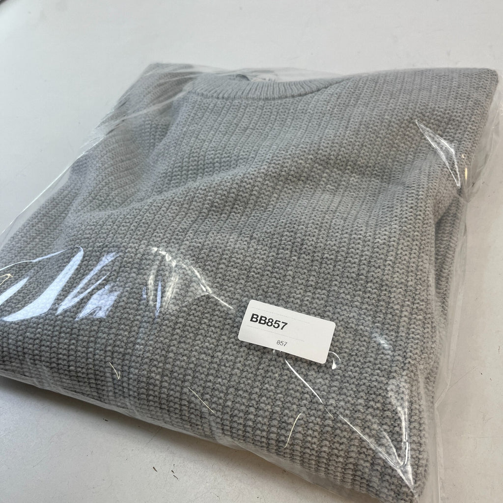 M&S Men's Cotton Blend Cable Knit Crew Neck Jumper Grey Marl 3XL New