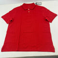 M&S Mens Red Short Sleeve 100% Cotton Polo Shirt Top size XL Regular Fit