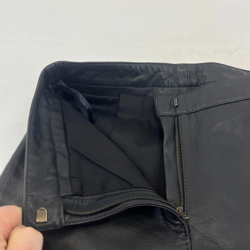Women’s Real Leather Trousers/Jeans in Black UK size 12