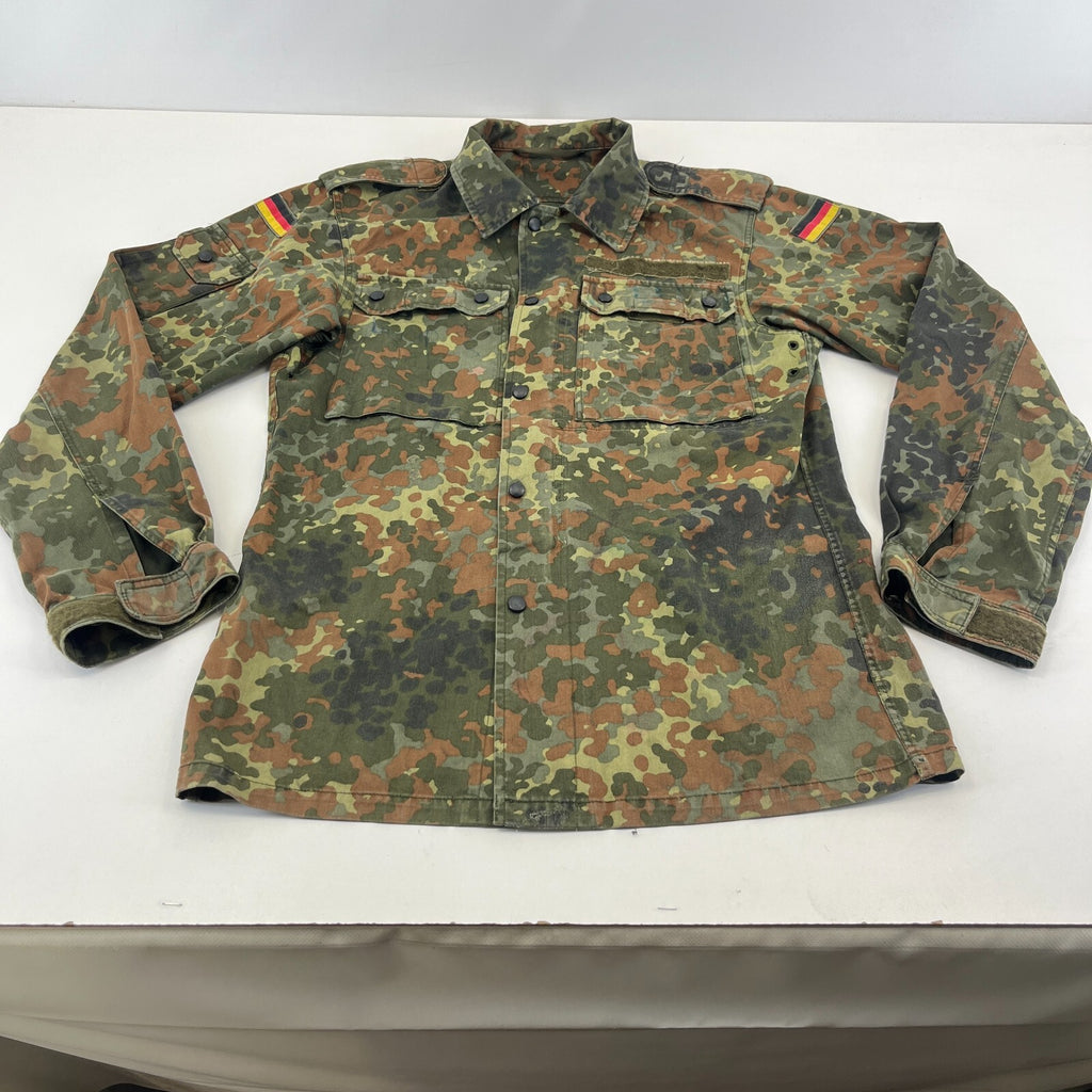 Custom Vtg German Army Flecktarn Camouflage Jacket Bob Marley Rasta Print size L