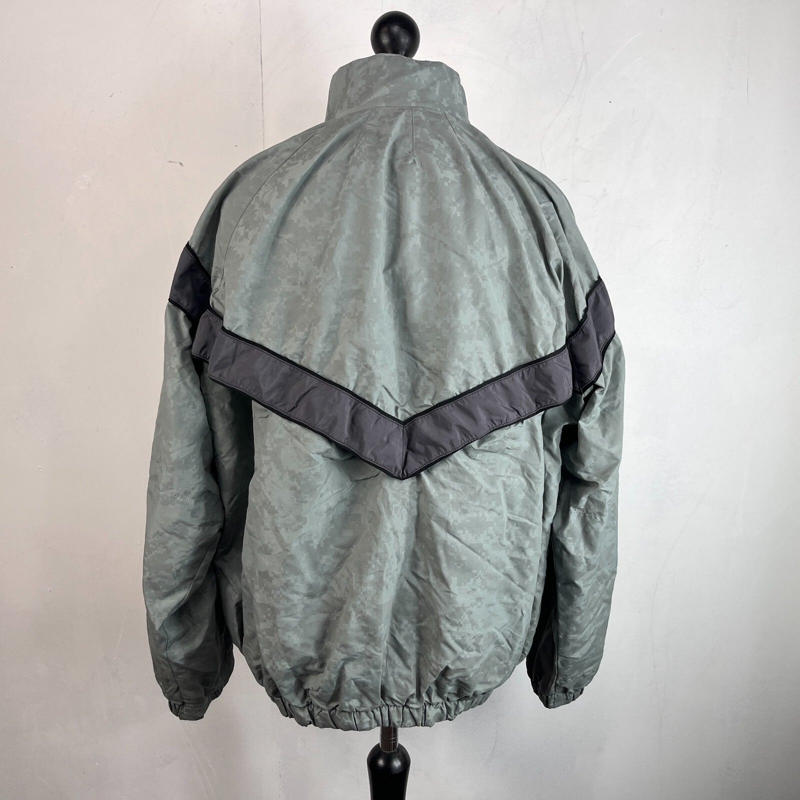 US Army Bomber Jacket Grey Digital Print Windbreaker US size Large