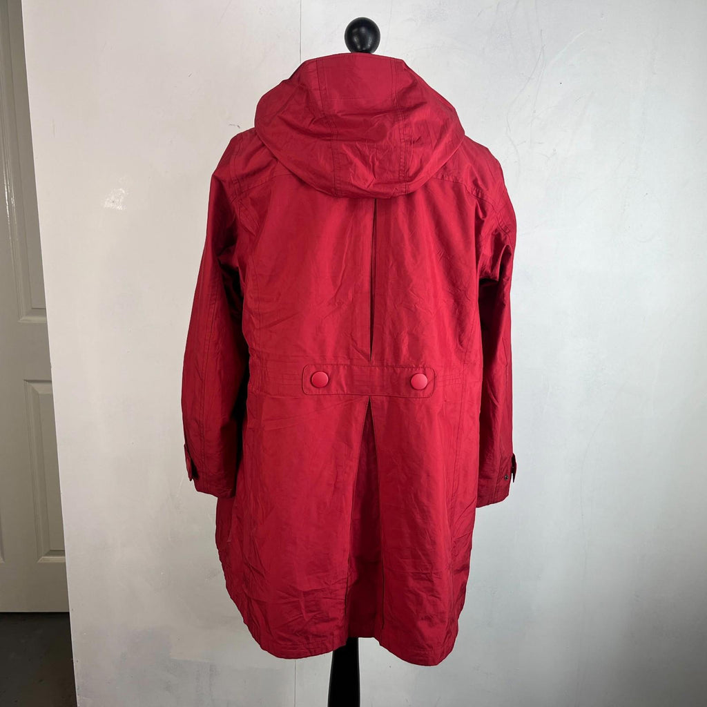 LL Bean Women's Waterproof Parka Vintage Field Country Coat in Red size XL