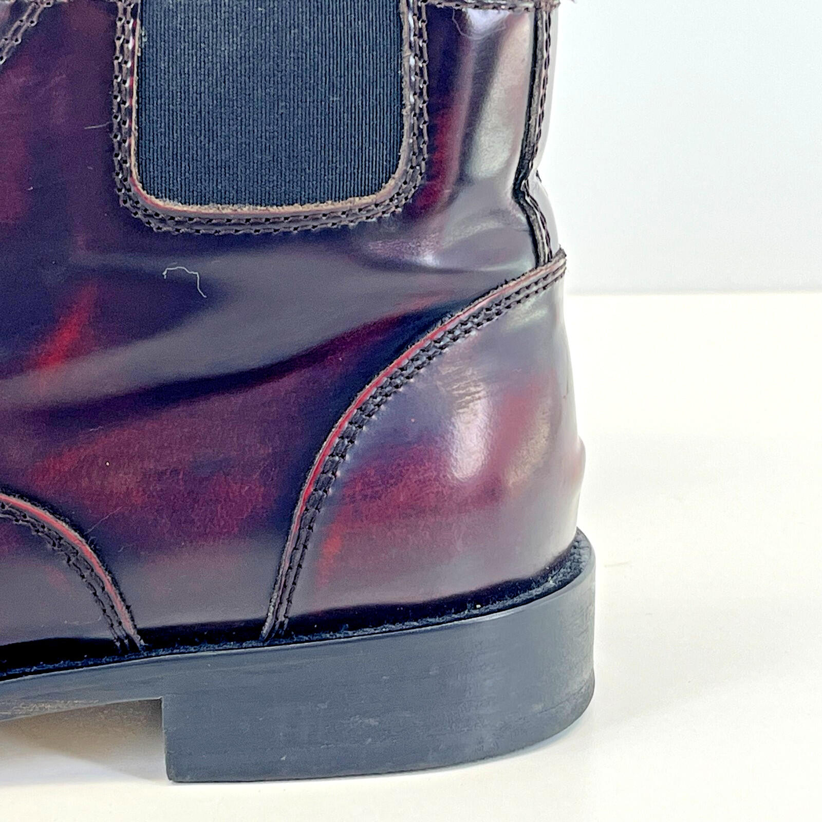Ladies Russell & Bromley Leather Chelsea Ankle Boots Oxblood Red UK 3  - EU 36