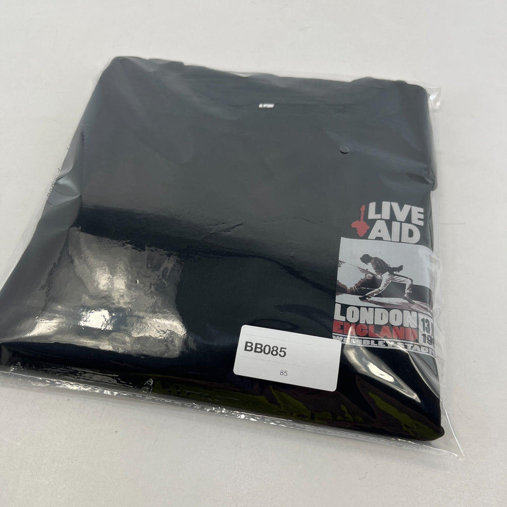 Live Aid 1985 T-Shirt in Black with Back Print Women's size Large