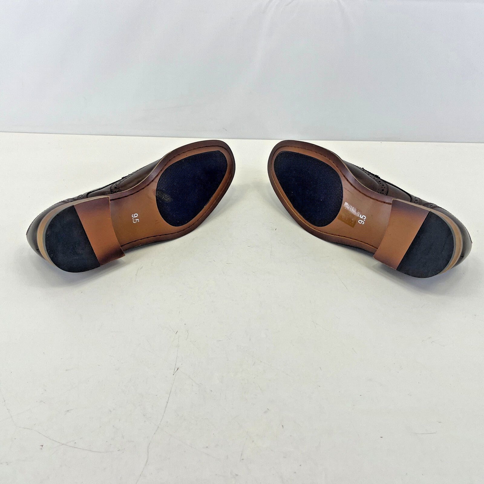 Bruno Marc New York Men's Dark Brown Leather Lined Dress Shoes UK 8.5 EU 42.5