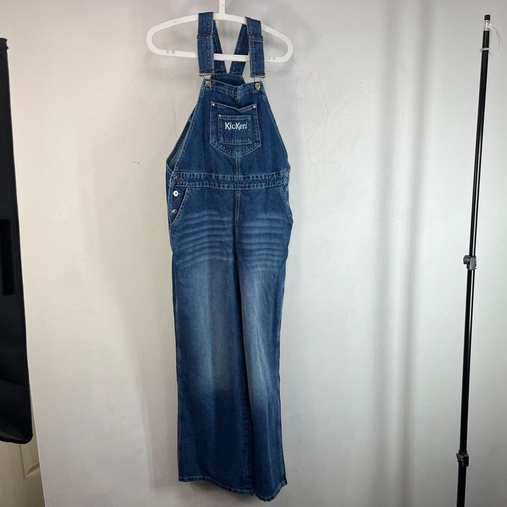 Kickers Classics Baggy Denim Dungarees Overalls Mid Blue Wash size 30 L31" BNWT