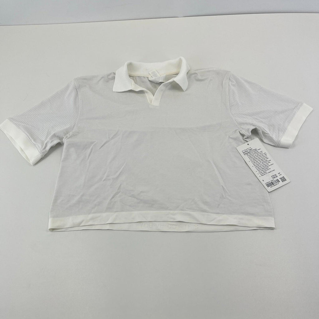 Lululemon Swiftly Tech Relaxed Fit Polo Shirt Top White  US 8 UK 12