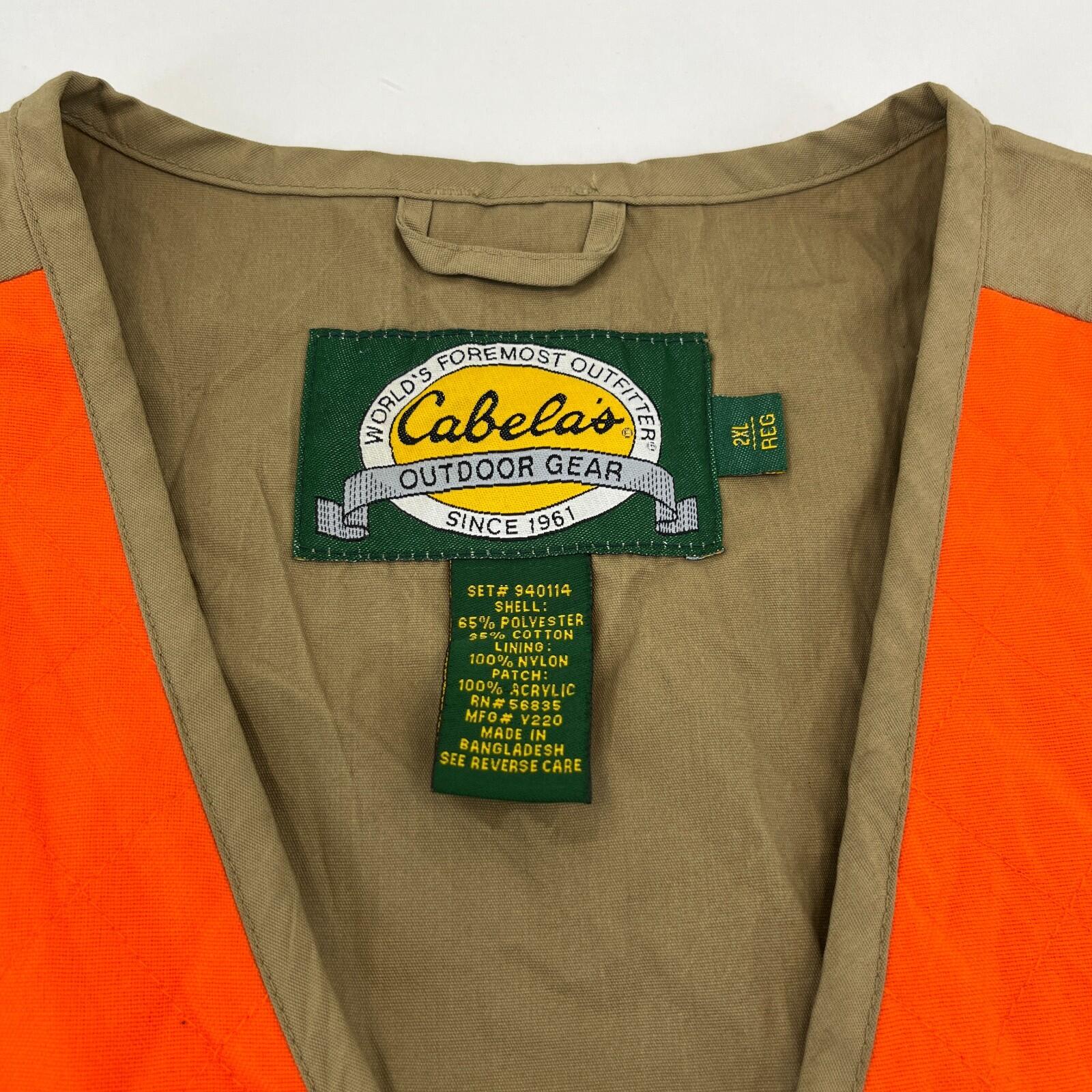 Cabela's Men's Fishing Hunting Gilet Vest with Cartridge Slots size 2XL