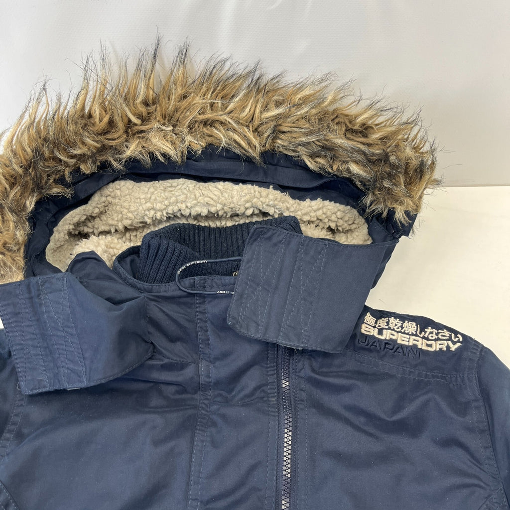 Superdry The Windcheater Sherpa Fleece Lined Jacket Black Windproof size M
