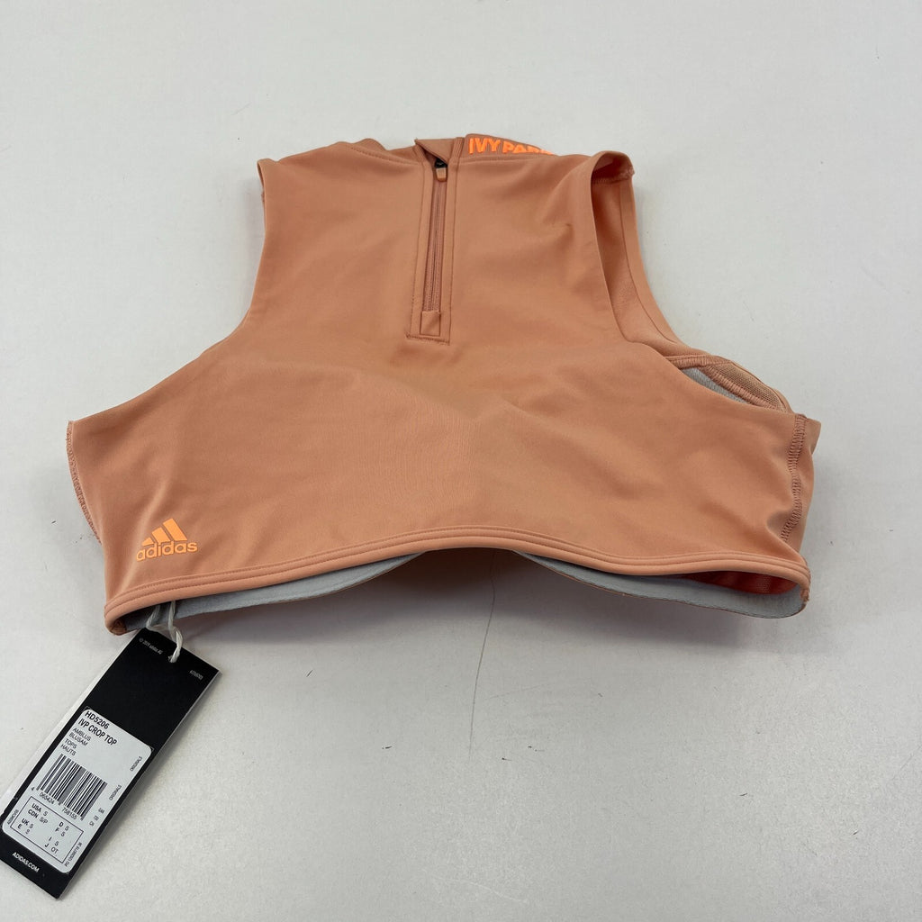 Adidas Ivy Park Crop Top Sports Bra in Peach Orange size Small - New