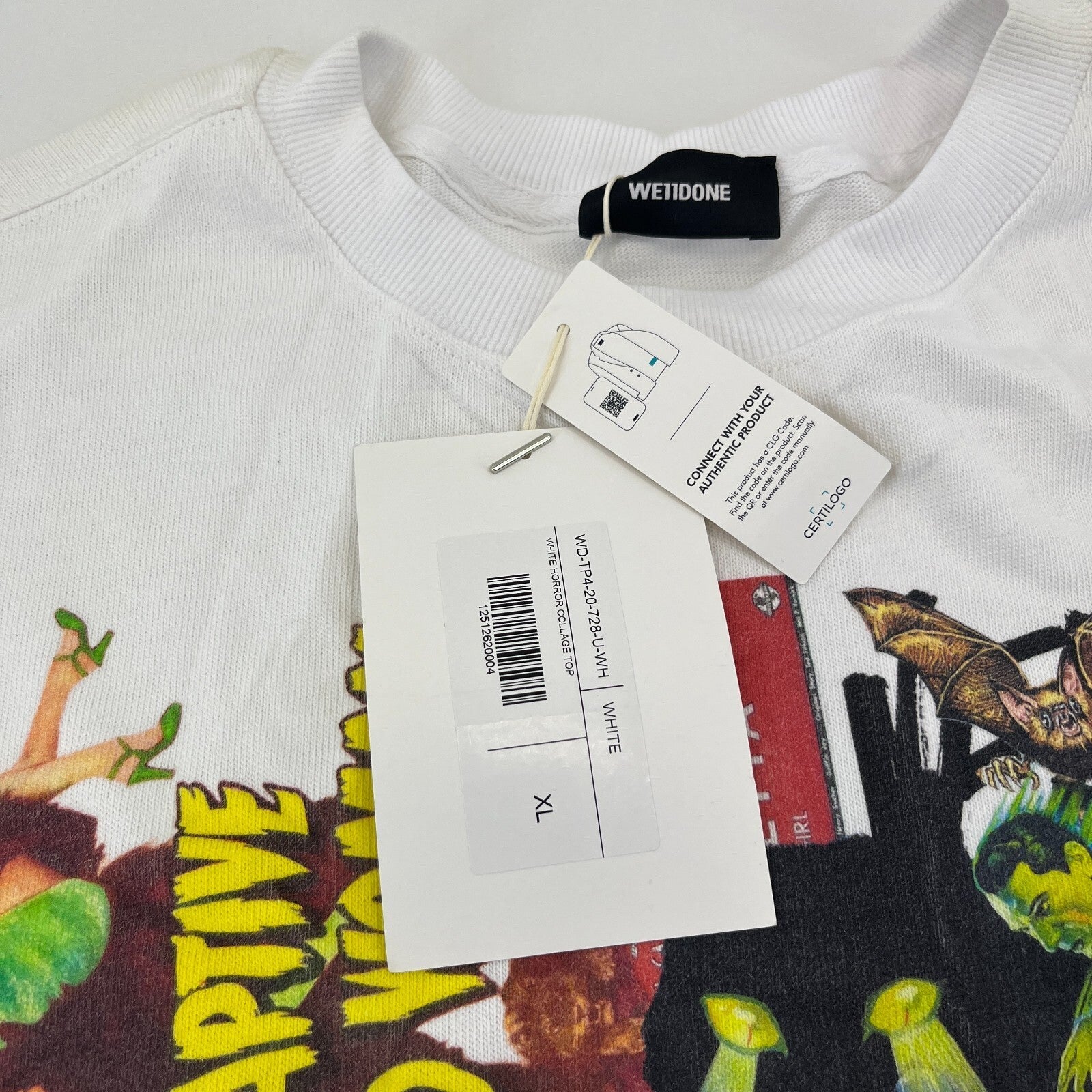 Rare WE11DONE Horror Collage Print Sweatshirt Men's XL Oversized Boxy See Detail