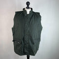 Greenbelt Waxed Gilet in Green size XL Mens Country Vest Tartan Lined Shooting