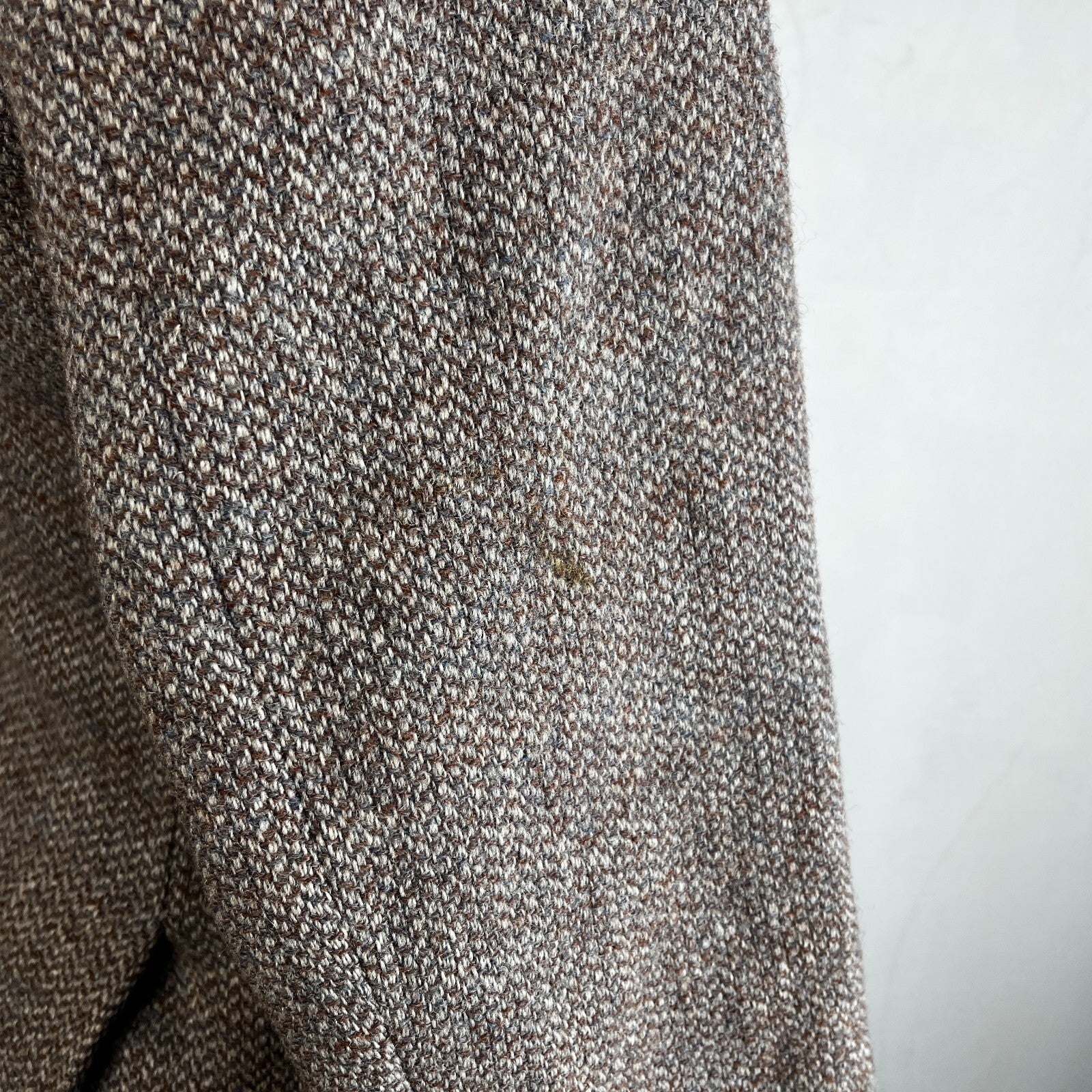 John Lewis Harris Tweed Herringbone Blazer Sport Coat Jacket Beige size 40R