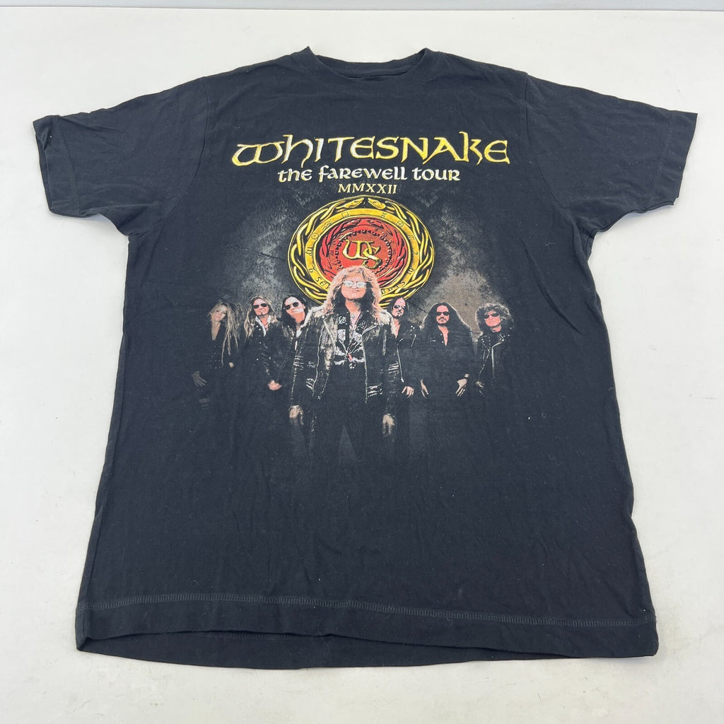 Whitesnake Farewell Tour 2022 T-Shirt in Black size Medium Excellent Condition