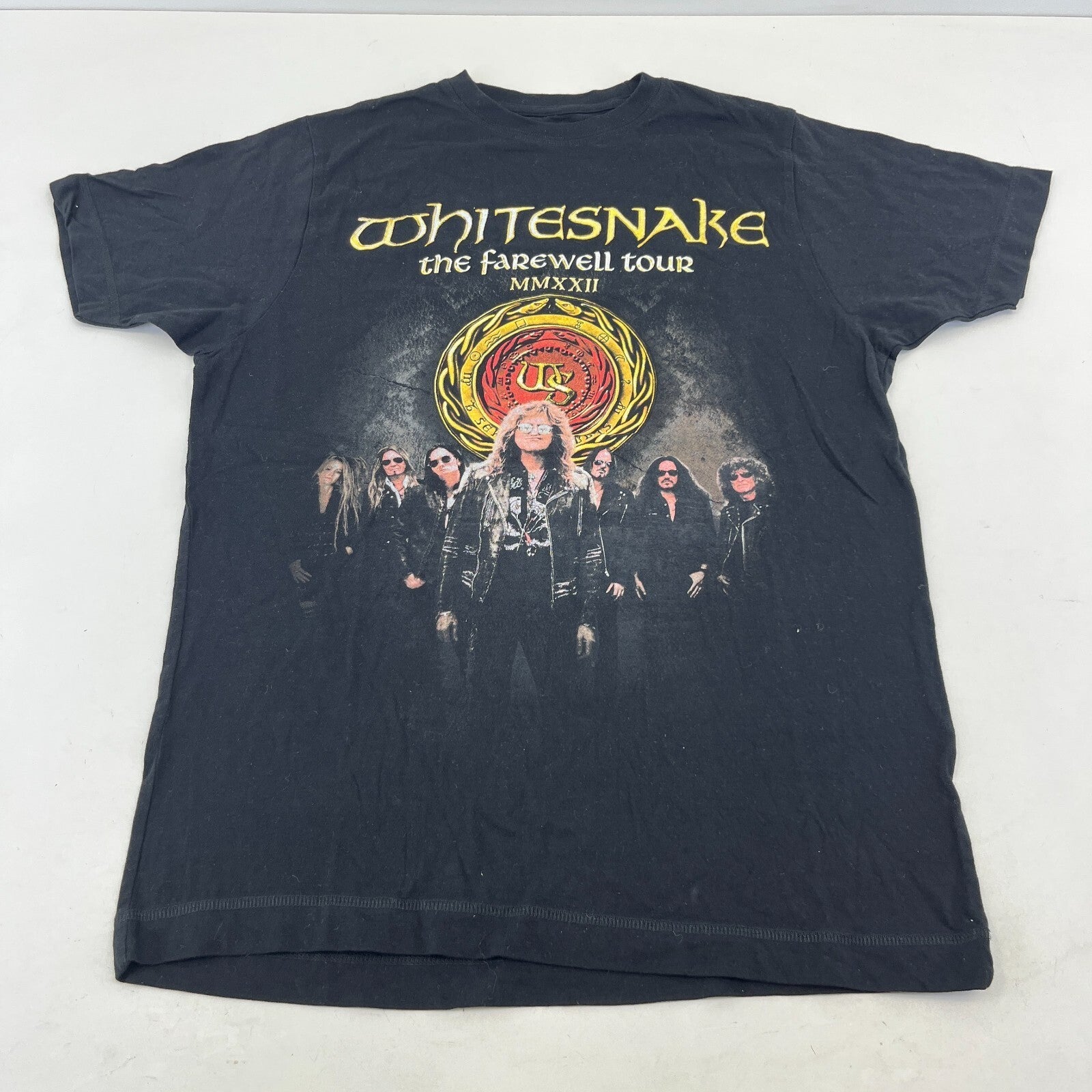 Whitesnake Farewell Tour 2022 T-Shirt in Black size Medium Excellent Condition