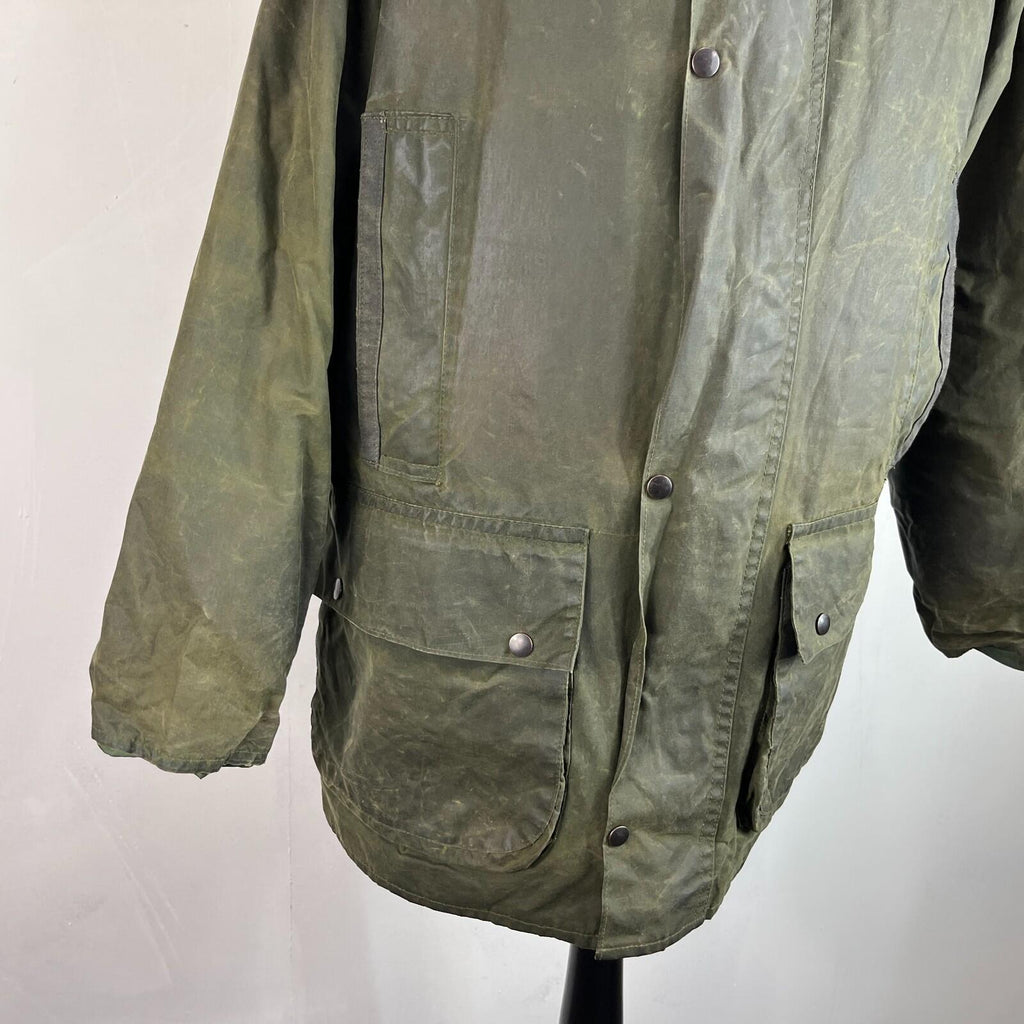 Claydon Insulated Wax Jacket Mens Medium Green Full Zip Hunting Country Cotton
