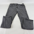 Levis 504 Denim Jeans Women’s Low Slouch Slim Straight Stretch Grey W34 L30