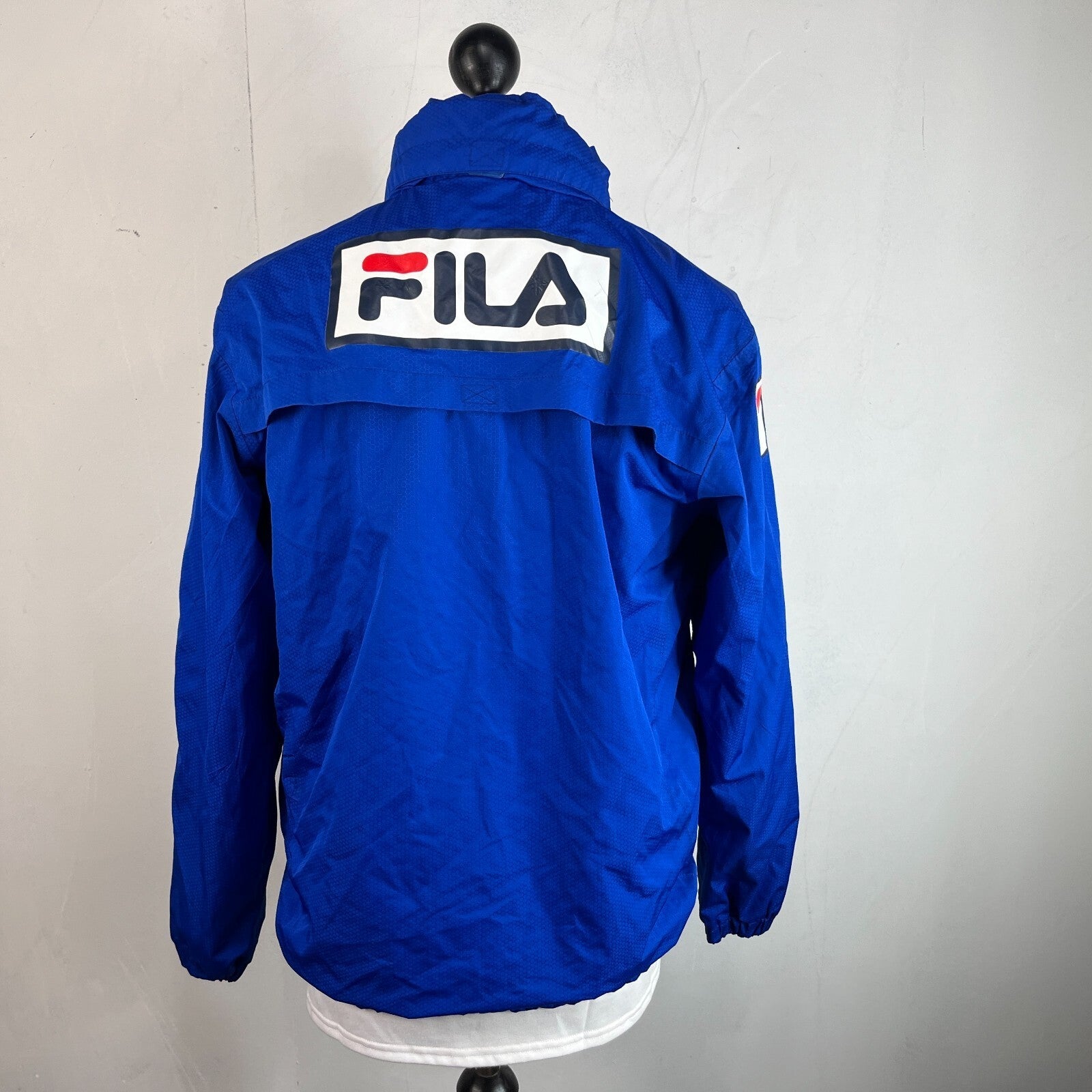 Carlisle United Fila Training Jacket Windbreaker Embroidered Blue size M