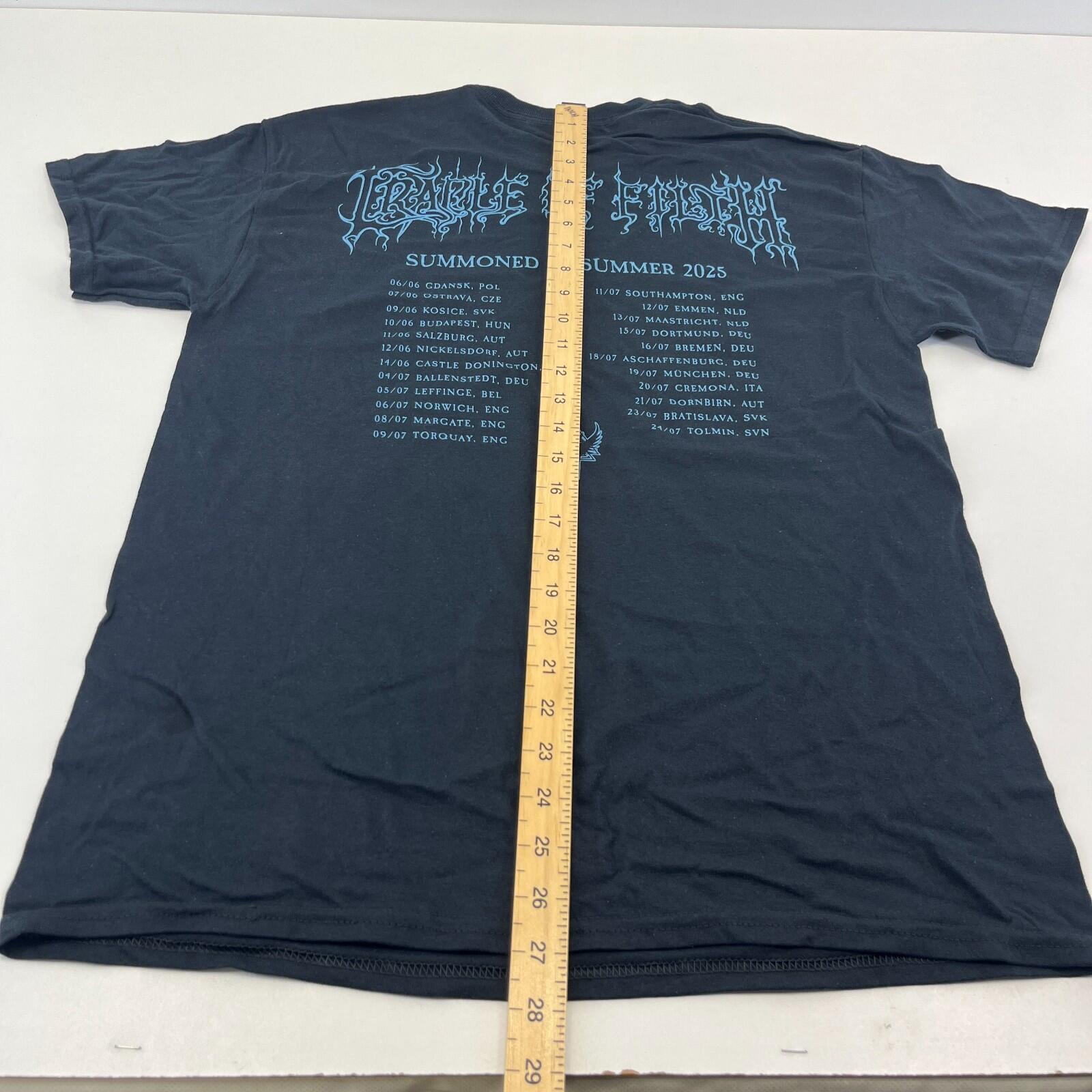 Cradle of Filth Summoned in Summer 2025 Tour T Shirt size Medium - NWOT