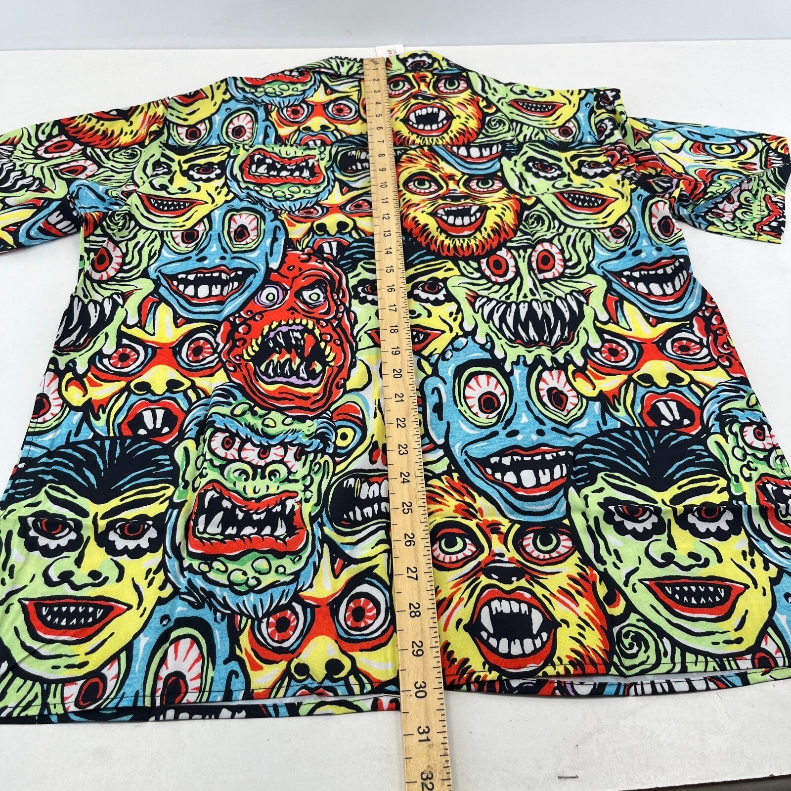 Gloomy Bear AOP Short Sleeve Shirt Horror Monsters Print size L - Sh*te Shirt