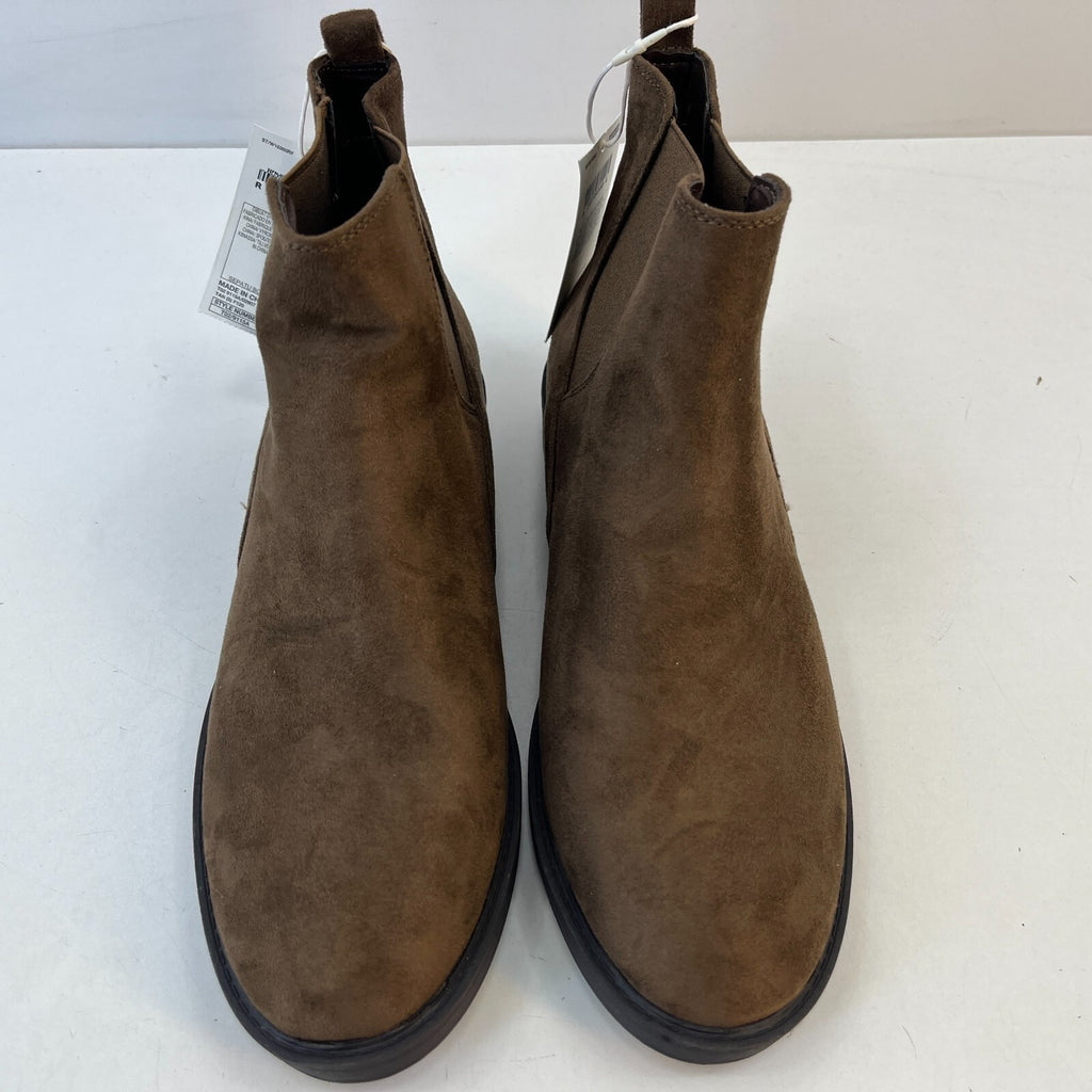 M&S Women’s Vegan Faux Suede Almond Toe Ankle Chelsea Boots Brown UK 5 EU 38