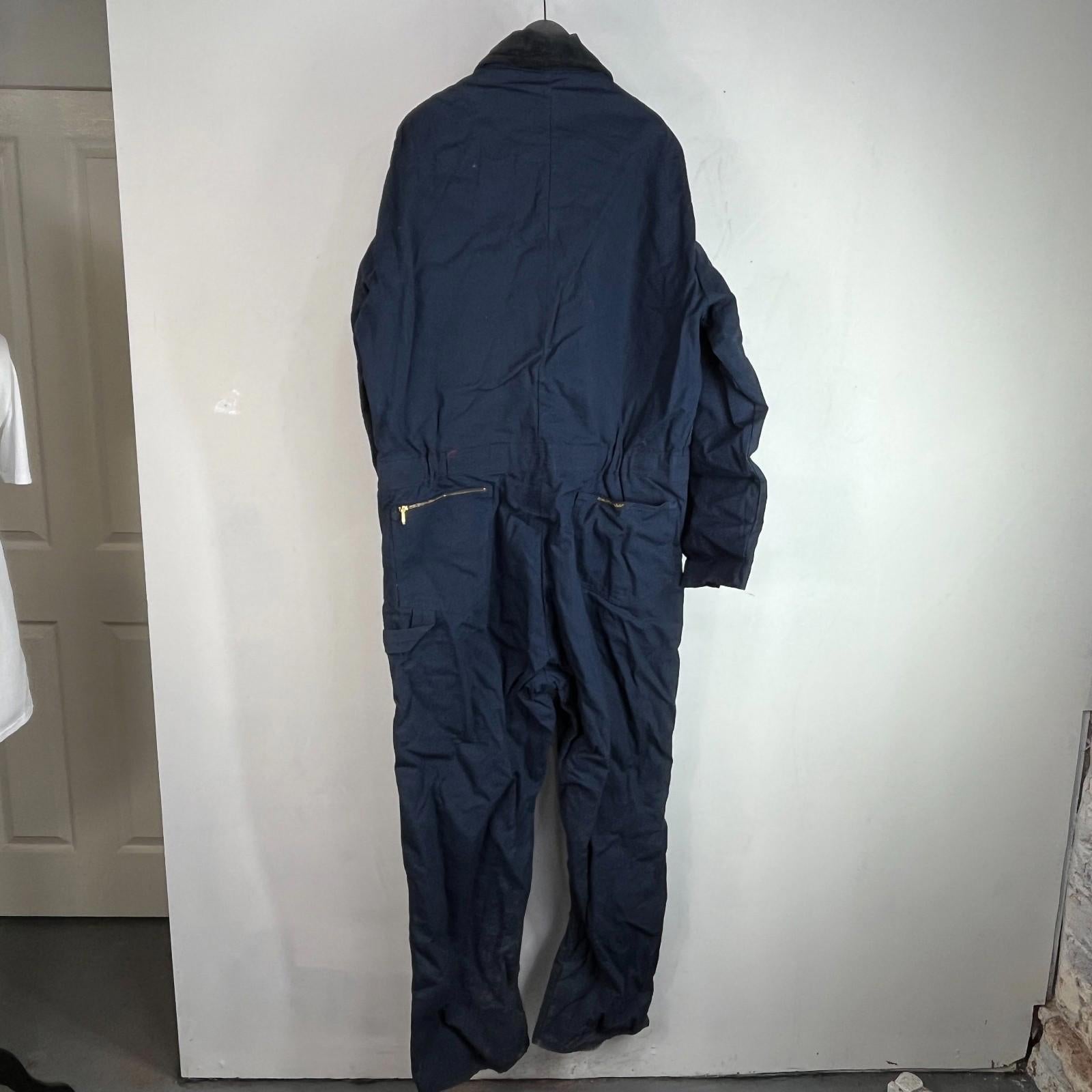 Vtg Walls Zero Zone Insulated Jumpsuit Boiler-Suit Overalls Blue size XL Tall