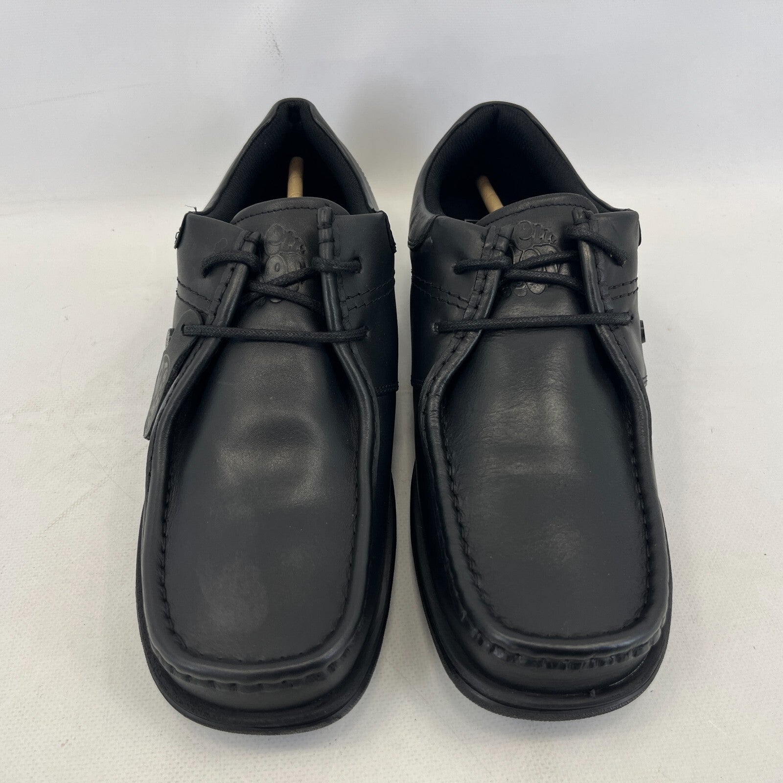 Pretty Green Waltham Lace Up Shoes Moccasin Loafers Mens Black Leather size 11.5