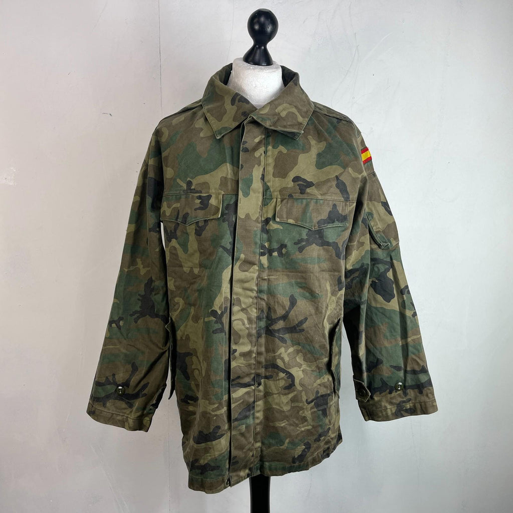 Spanish Military Army Issue Waterproof Combat Jacket Woodland Camouflage size L