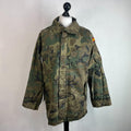 Spanish Military Army Issue Waterproof Combat Jacket Woodland Camouflage size L