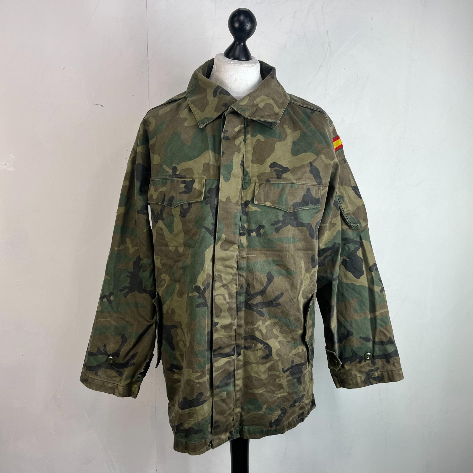 Spanish Military Army Issue Waterproof Combat Jacket Woodland Camouflage size L
