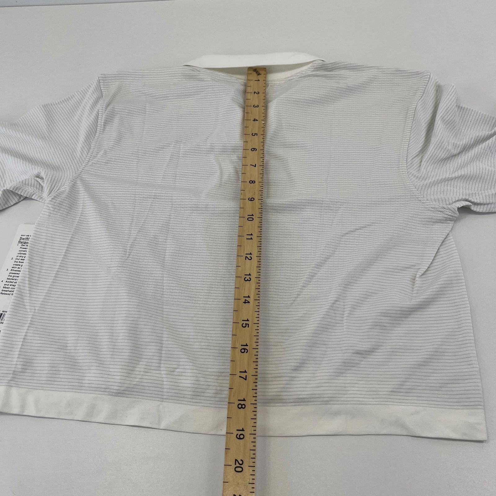 Lululemon Swiftly Tech Relaxed Fit Polo Shirt Top White  US 8 UK 12