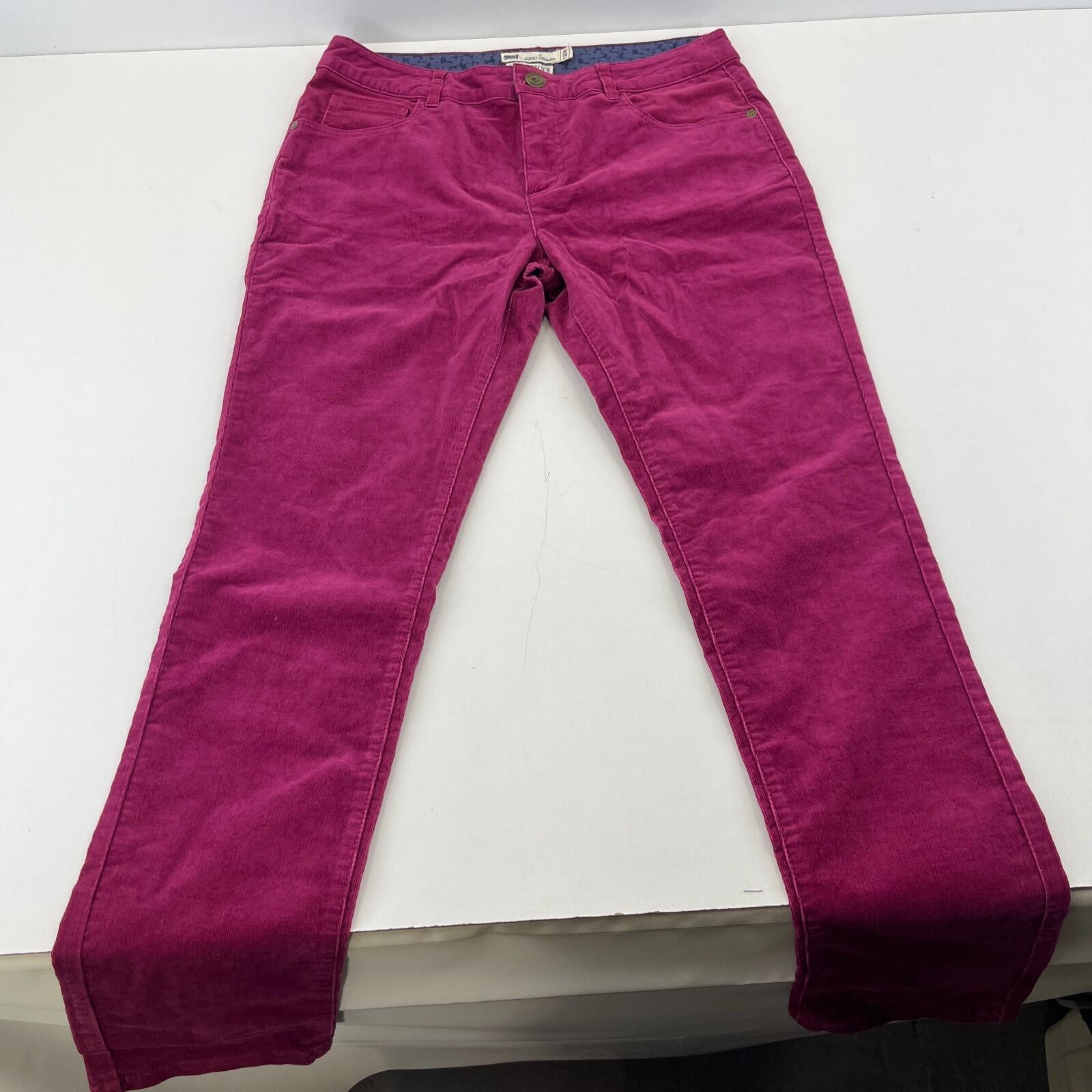 Seasalt Lamledra Cotton Corduroy Trousers Cord Pants in Magenta Pink size 12 R