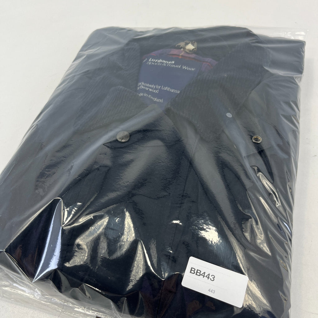 Lufthansa by Bearwood Men's Wax Cotton Jacket Black size 3XL Made in England