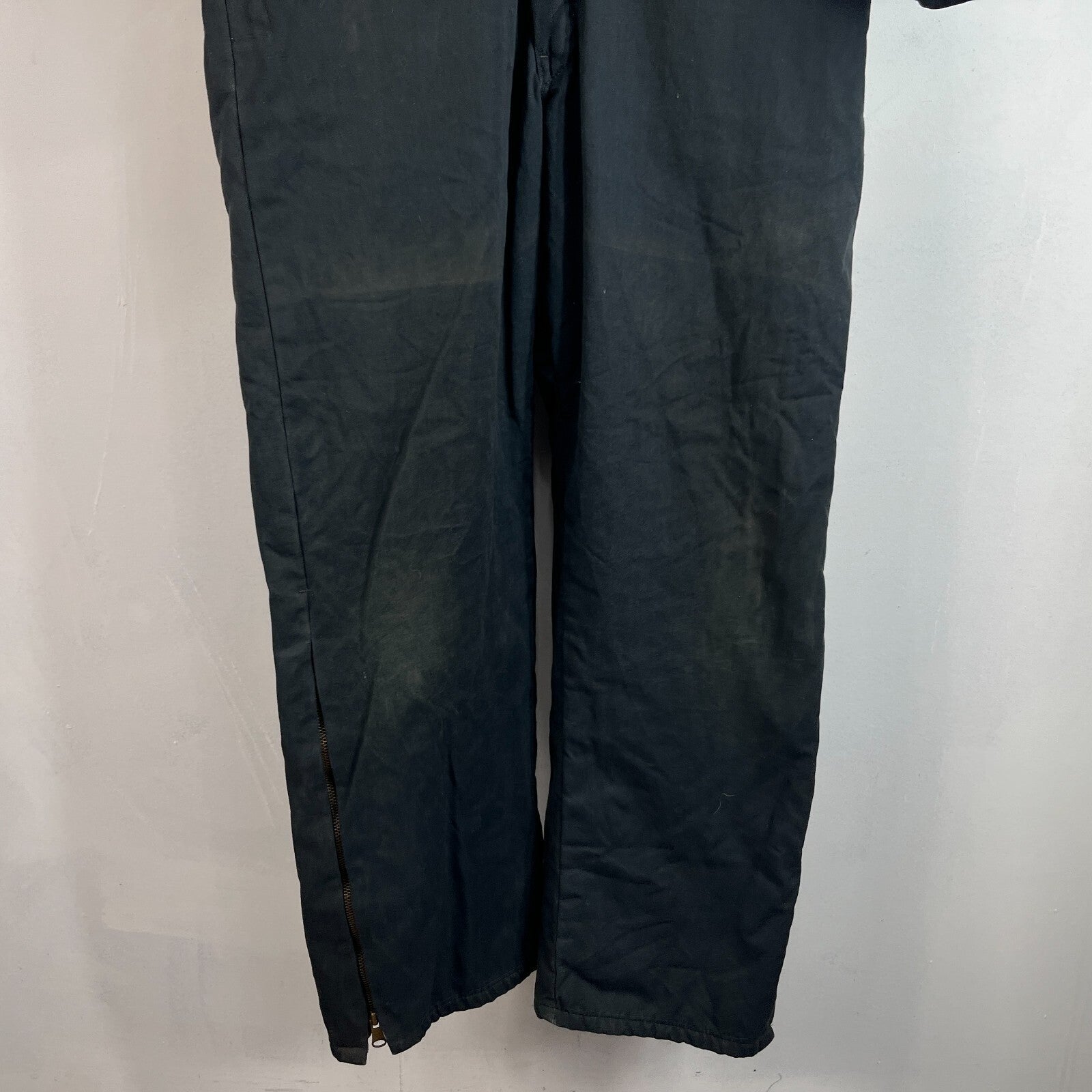 Vtg Walls Zero Zone Heavy Duty Overalls Quilted Insulated in Black Large Tall