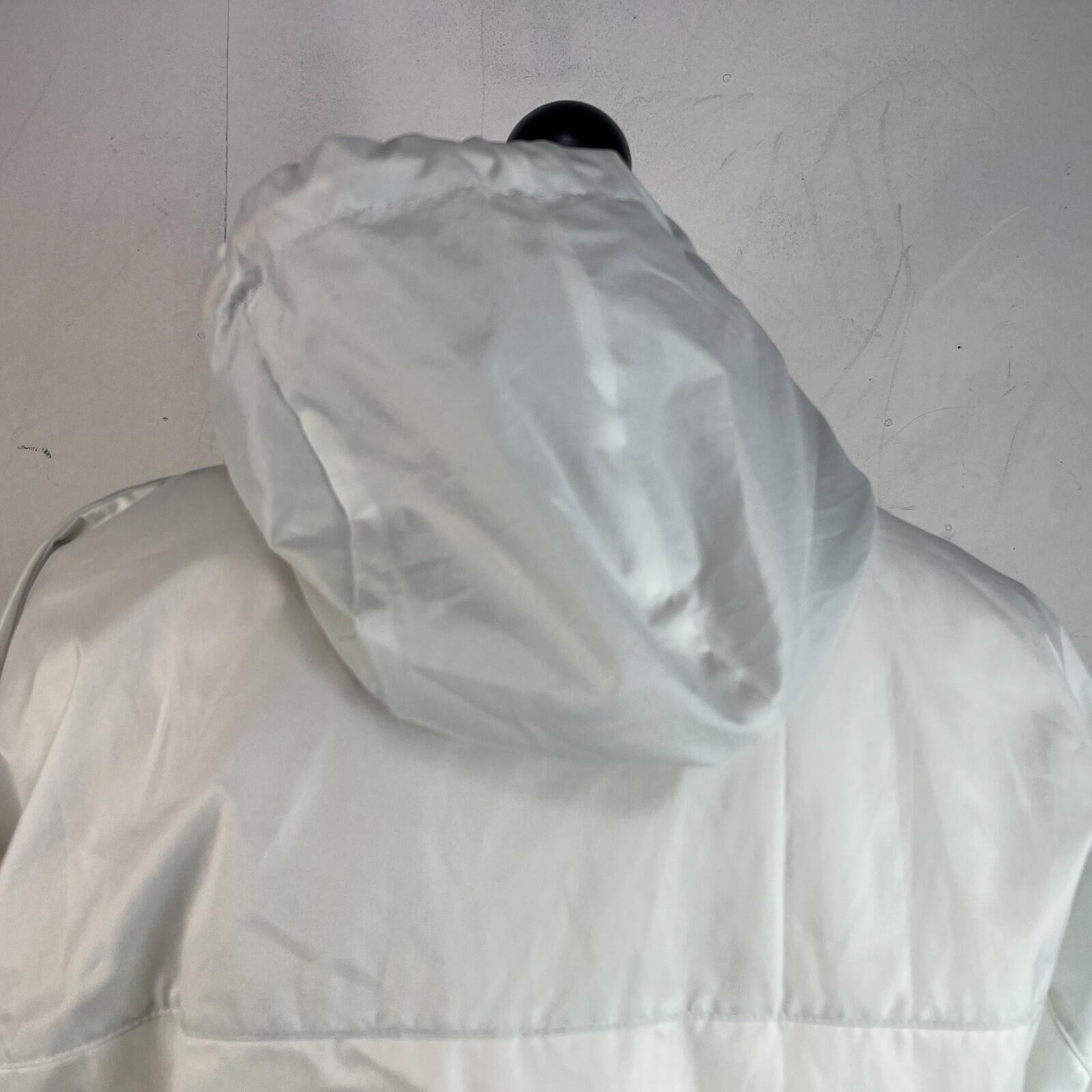 Adidas Marble Hooded Waterproof Jacket Bomber size M Full Zip in White - Rare