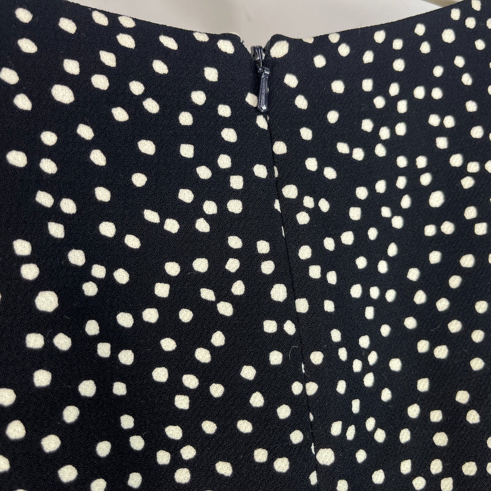 Hobbs Short Sleeve Midi Dress in Black Polka Dot UK size 16