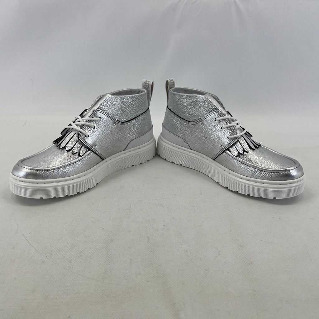 Dr Martens Jemima Silver & White Leather Kiltie Chukka Boots Shoes Womens UK 4