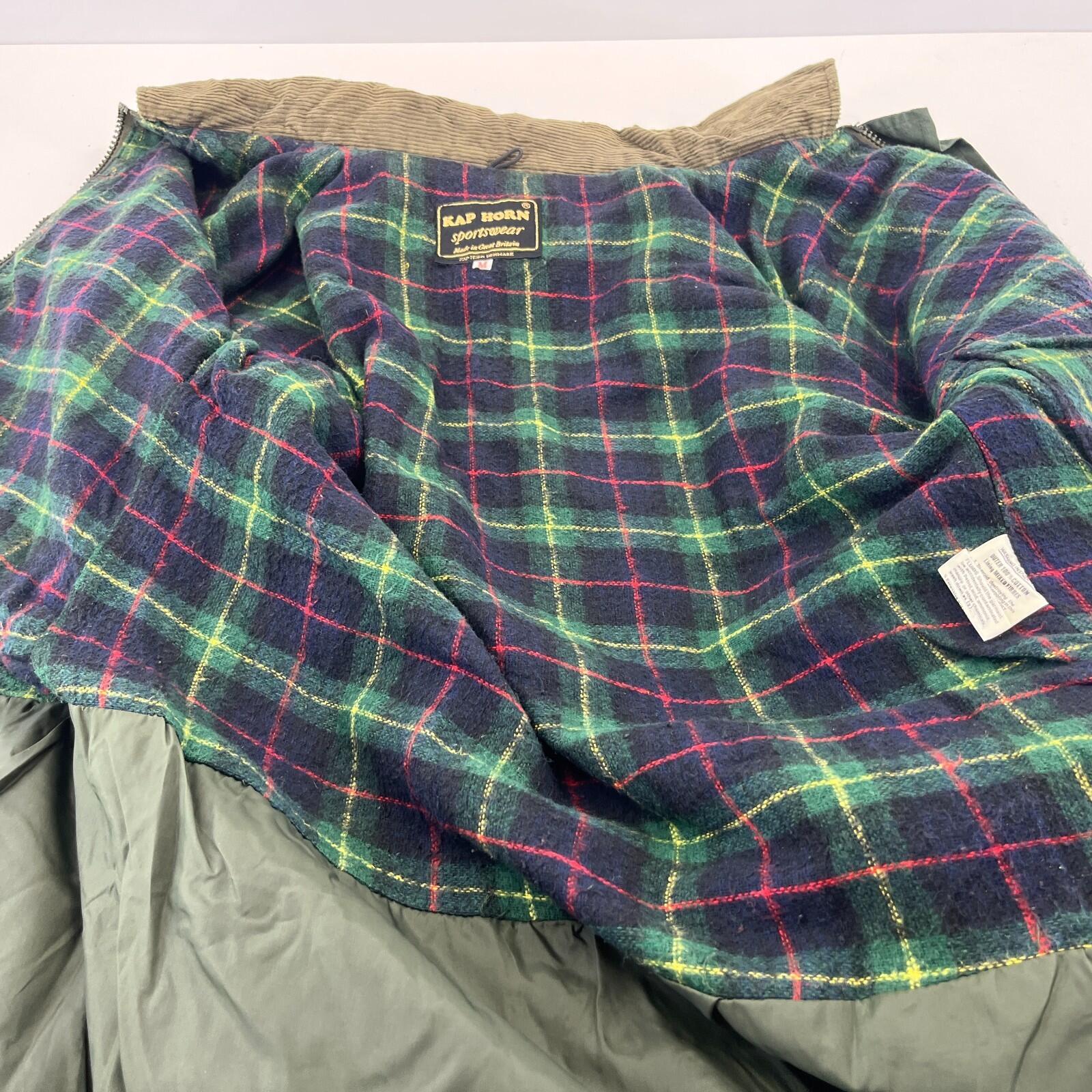Kap Horn Outdoor Wax Jacket Men's size M Green Country Coat Made in England