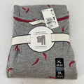 M&S Ladies Pyjama Set UK XL 20-22 Grey with Chillies Long Leg Short Sleeve New