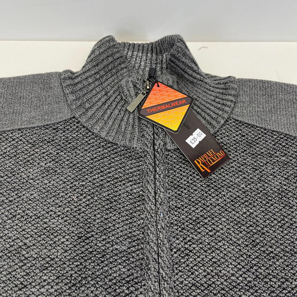 Raphael Valencino Thermal Fleece Lined Jacket Grey Long Sleeve Mens XL - New