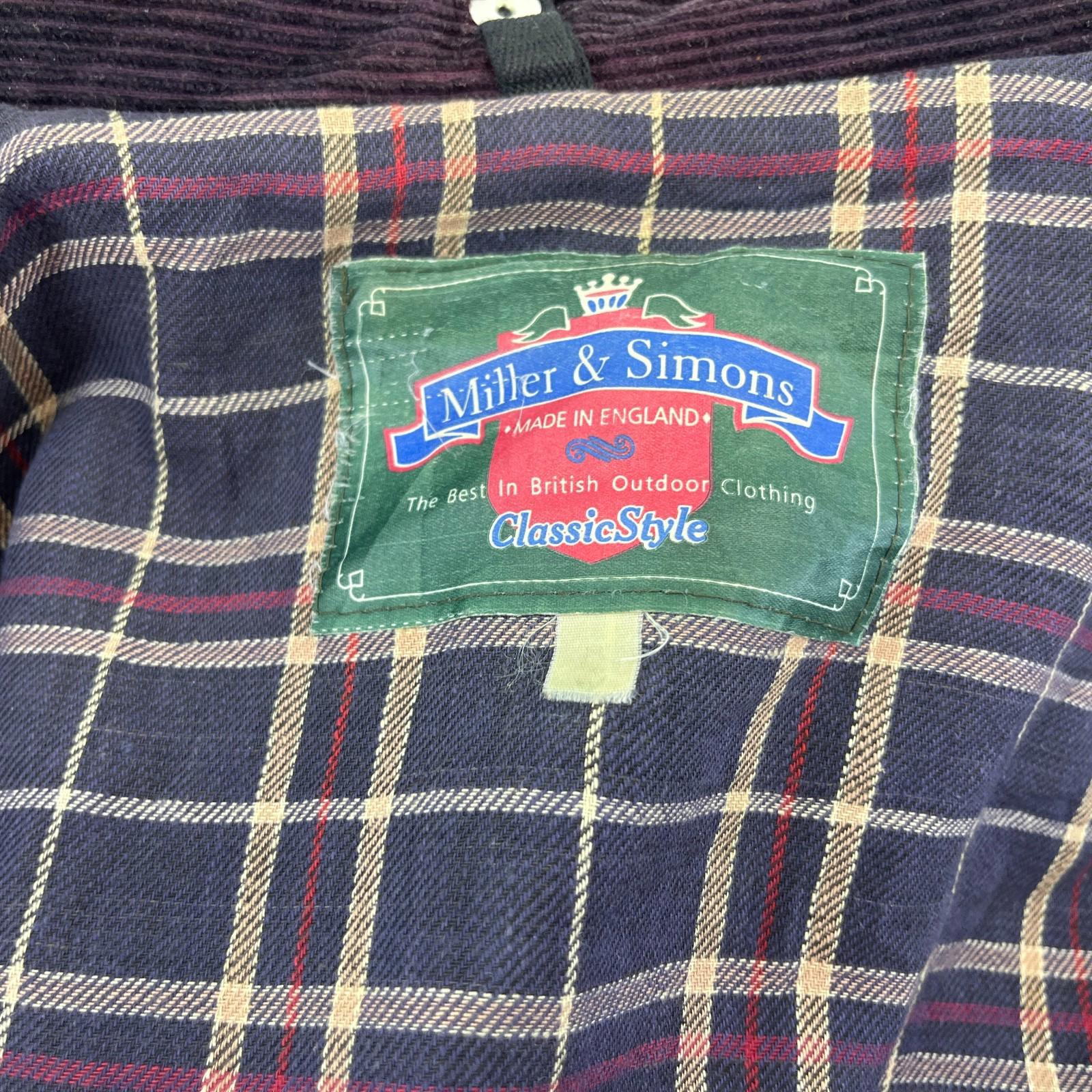 Miller & Simons Wax Jacket in Black with Removable Hood UK size S